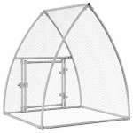 vidaXL Coteț pentru păsări, gri, 100x105x120 cm, oțel galvanizat vidaXL Coteț pentru păsări, gri, 100x105x120 cm, oțel galvanizat
