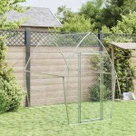 vidaXL Coteț pentru păsări, gri, 200x105x182 cm, oțel galvanizat vidaXL Coteț pentru păsări, gri, 200x105x182 cm, oțel galvanizat