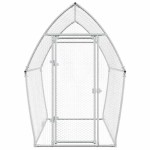 vidaXL Coteț pentru păsări, gri, 200x105x182 cm, oțel galvanizat vidaXL Coteț pentru păsări, gri, 200x105x182 cm, oțel galvanizat