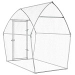 vidaXL Coteț pentru păsări, gri, 200x105x182 cm, oțel galvanizat vidaXL Coteț pentru păsări, gri, 200x105x182 cm, oțel galvanizat