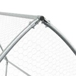 vidaXL Coteț pentru păsări, gri, 400x105x182 cm, oțel galvanizat vidaXL Coteț pentru păsări, gri, 400x105x182 cm, oțel galvanizat