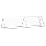 vidaXL Coteț pentru păsări, gri, 400x105x91 cm, oțel galvanizat vidaXL Coteț pentru păsări, gri, 400x105x91 cm, oțel galvanizat