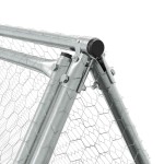 vidaXL Coteț pentru păsări, gri, 400x105x91 cm, oțel galvanizat vidaXL Coteț pentru păsări, gri, 400x105x91 cm, oțel galvanizat