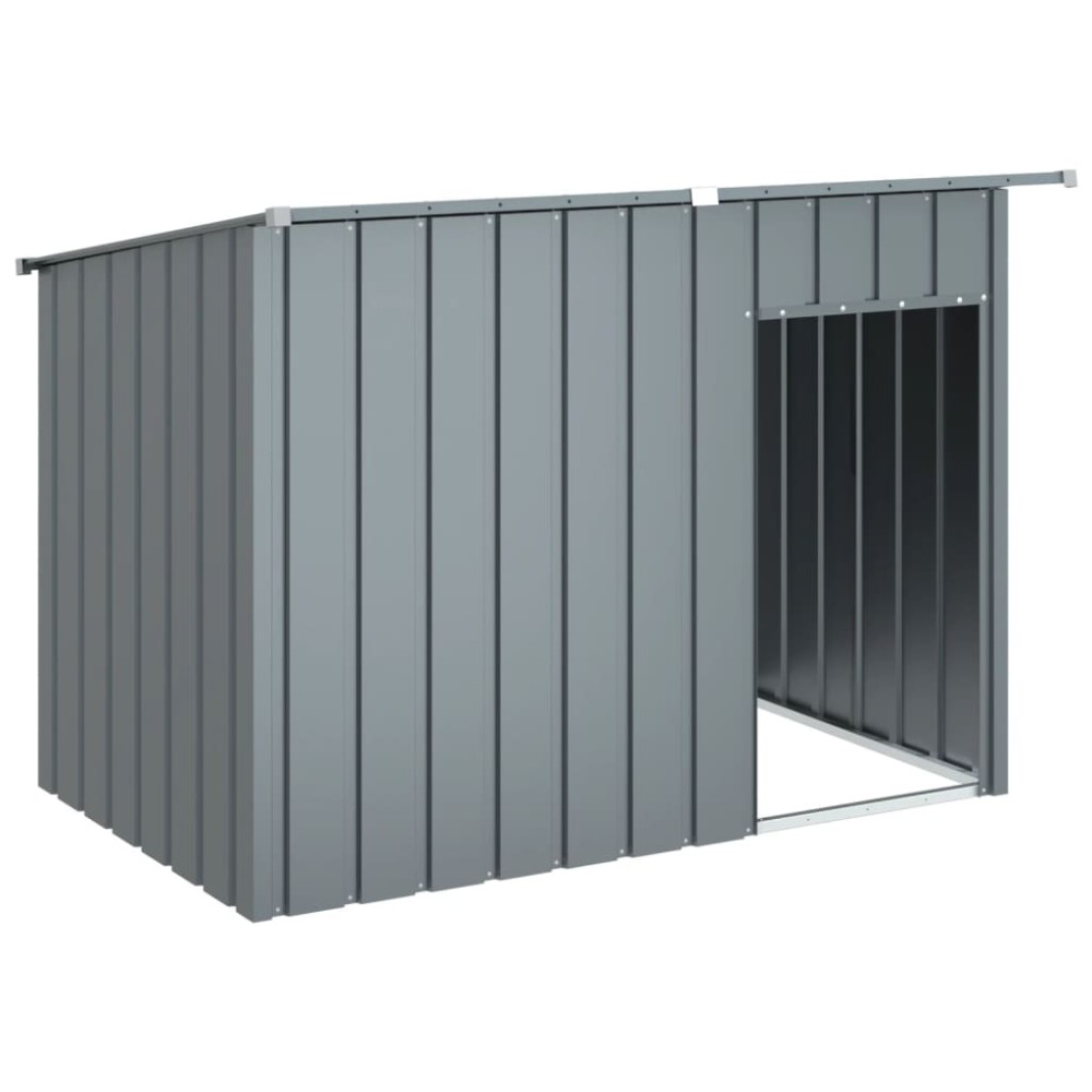 vidaXL Cușcă câine cu acoperiș antracit 153x91x110 cm oțel galvanizat