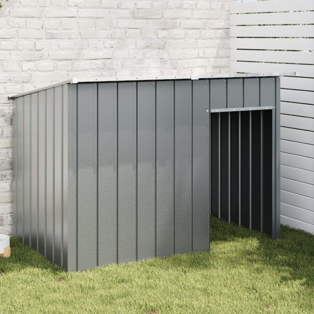 vidaXL Cușcă câine cu acoperiș antracit 153x91x110 cm oțel galvanizat