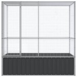 vidaXL Volieră de păsări, 210,5x107x212 cm, oțel vidaXL Volieră de păsări, 210,5x107x212 cm, oțel