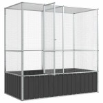 vidaXL Volieră de păsări, 210,5x107x212 cm, oțel vidaXL Volieră de păsări, 210,5x107x212 cm, oțel