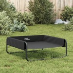 vidaXL Pat înălțat pentru câini, antracit, țesătură Oxford și oțel vidaXL Pat înălțat pentru câini, antracit, țesătură Oxford și oțel