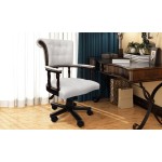 vidaXL Scaun de birou pivotant, alb vidaXL Scaun de birou pivotant, alb