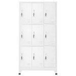vidaXL Dulap vestiar cu 9 compartimente, oțel, 90 x 45 x 180 cm, gri vidaXL Dulap vestiar cu 9 compartimente, oțel, 90 x 45 x 180 cm, gri
