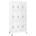 vidaXL Dulap vestiar cu 9 compartimente, oțel, 90 x 45 x 180 cm, gri vidaXL Dulap vestiar cu 9 compartimente, oțel, 90 x 45 x 180 cm, gri