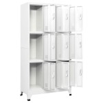 vidaXL Dulap vestiar cu 9 compartimente, oțel, 90 x 45 x 180 cm, gri vidaXL Dulap vestiar cu 9 compartimente, oțel, 90 x 45 x 180 cm, gri