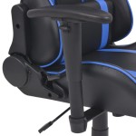 vidaXL Scaun birou rabatabil, design racing, suport picioare, albastru vidaXL Scaun birou rabatabil, design racing, suport picioare, albastru