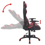 vidaXL Scaun birou rabatabil, design racing, piele artificială, roșu