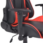 vidaXL Scaun birou rabatabil, design racing, piele artificială, roșu