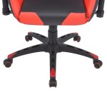vidaXL Scaun birou rabatabil, design racing, piele artificială, roșu