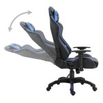 vidaXL Scaun pentru jocuri, albastru, piele ecologică vidaXL Scaun pentru jocuri, albastru, piele ecologică