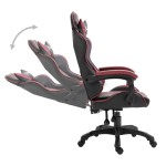 vidaXL Scaun pentru jocuri, roșu vin, piele ecologică