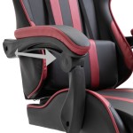 vidaXL Scaun pentru jocuri, roșu vin, piele ecologică