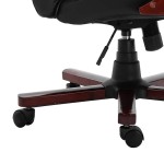 vidaXL Scaun de birou, negru, piele ecologică