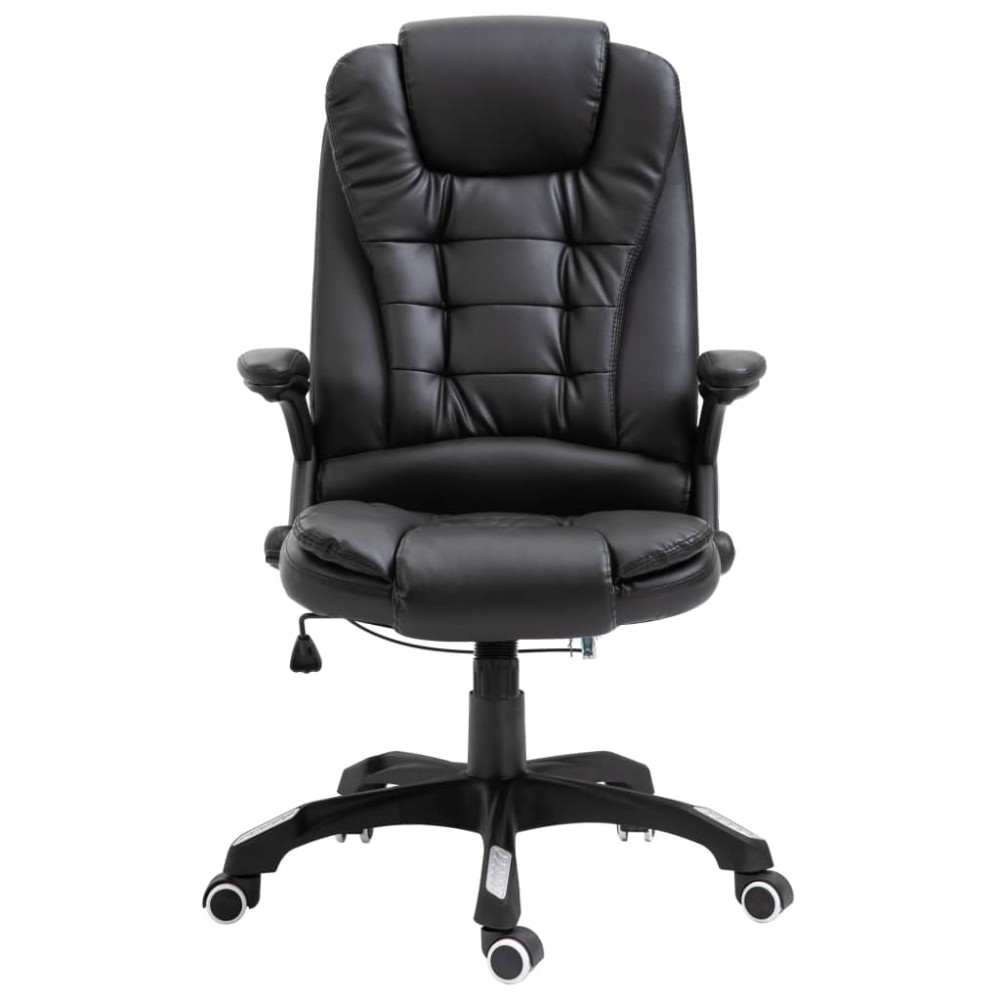 vidaXL Scaun de birou, negru, piele ecologică