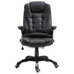 vidaXL Scaun de birou, negru, piele ecologică vidaXL Scaun de birou, negru, piele ecologică