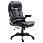 vidaXL Scaun de birou, negru, piele ecologică vidaXL Scaun de birou, negru, piele ecologică