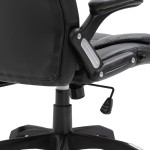 vidaXL Scaun de birou, negru, piele ecologică vidaXL Scaun de birou, negru, piele ecologică