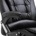 vidaXL Scaun de birou, negru, piele ecologică vidaXL Scaun de birou, negru, piele ecologică