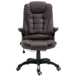 vidaXL Scaun de birou, maro, piele ecologică vidaXL Scaun de birou, maro, piele ecologică
