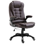 vidaXL Scaun de birou, maro, piele ecologică vidaXL Scaun de birou, maro, piele ecologică
