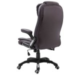 vidaXL Scaun de birou, maro, piele ecologică vidaXL Scaun de birou, maro, piele ecologică