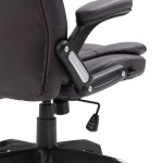 vidaXL Scaun de birou, maro, piele ecologică vidaXL Scaun de birou, maro, piele ecologică