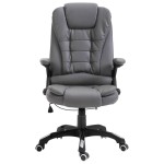 vidaXL Scaun de birou, antracit, piele ecologică vidaXL Scaun de birou, antracit, piele ecologică