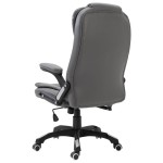 vidaXL Scaun de birou, antracit, piele ecologică vidaXL Scaun de birou, antracit, piele ecologică