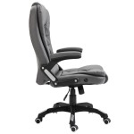 vidaXL Scaun de birou, antracit, piele ecologică vidaXL Scaun de birou, antracit, piele ecologică