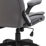 vidaXL Scaun de birou, antracit, piele ecologică vidaXL Scaun de birou, antracit, piele ecologică