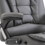 vidaXL Scaun de birou, antracit, piele ecologică vidaXL Scaun de birou, antracit, piele ecologică