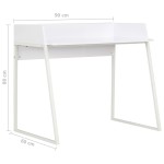 vidaXL Birou, alb, 90 x 60 x 88 cm