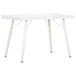 vidaXL Birou, alb, 90 x 50 x 79 cm