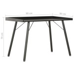 vidaXL Birou, negru, 90 x 50 x 79 cm