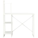 vidaXL Birou cu rafturi, alb, 102 x 50 x 117 cm vidaXL Birou cu rafturi, alb, 102 x 50 x 117 cm