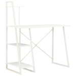 vidaXL Birou cu rafturi, alb, 102 x 50 x 117 cm vidaXL Birou cu rafturi, alb, 102 x 50 x 117 cm
