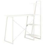 vidaXL Birou cu rafturi, alb, 102 x 50 x 117 cm vidaXL Birou cu rafturi, alb, 102 x 50 x 117 cm