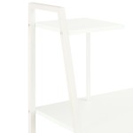 vidaXL Birou cu rafturi, alb, 102 x 50 x 117 cm vidaXL Birou cu rafturi, alb, 102 x 50 x 117 cm