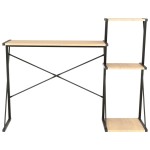 vidaXL Birou cu raft, negru și stejar, 116 x 50 x 93 cm vidaXL Birou cu raft, negru și stejar, 116 x 50 x 93 cm