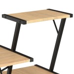 vidaXL Birou cu raft, negru și stejar, 116 x 50 x 93 cm vidaXL Birou cu raft, negru și stejar, 116 x 50 x 93 cm