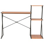 vidaXL Birou cu raft, negru și maro, 116 x 50 x 93 cm vidaXL Birou cu raft, negru și maro, 116 x 50 x 93 cm