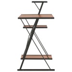 vidaXL Birou cu raft, negru și maro, 116 x 50 x 93 cm vidaXL Birou cu raft, negru și maro, 116 x 50 x 93 cm