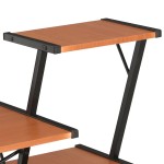 vidaXL Birou cu raft, negru și maro, 116 x 50 x 93 cm vidaXL Birou cu raft, negru și maro, 116 x 50 x 93 cm